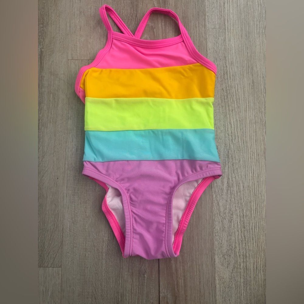 Cat&Jack Colorful Striped Swimsuit NWOT